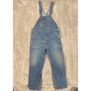 Key Imperial Bib Overalls‎ Mens 38x30 Carpenter Denim Workwear Distressed Farmer
